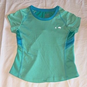 Champion Girls' Aqua & Teal Short Sleeve Athletic Tee